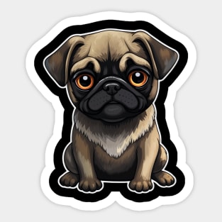 Cute Pug Dog - Dogs Pug Sticker